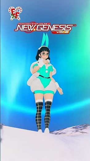 [PSO2: NGS] Winter is HERE! 🐰❄️💚 #pso2 #pso2na #pso2ngs