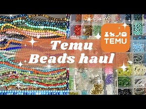 ✨ASMR Temu Bead Haul + Organisation | Satisfying Beads with Jazz Music + No Talking✨