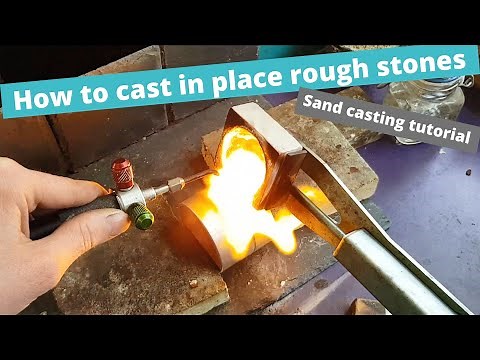 How to cast in place rough stones - beginners - sand casting tutorial