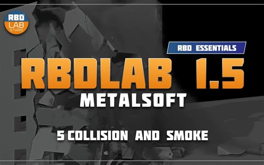 iBlender中文版插件 RBDlab 1.5 最新汉化版 物理破碎爆炸断裂刚体烟雾绳索软体布料模拟 RBD lab Blender教程
