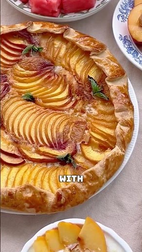 Easy Peach & Mascarpone Galette 🍑