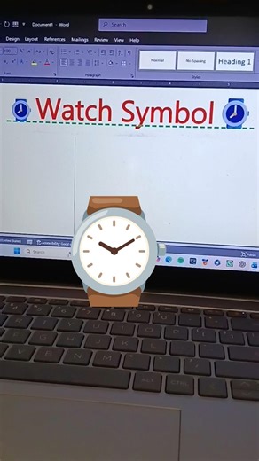 watch ⌚ symbol in Ms word | ms word shortcut keys | ms word symbol | computer class | #watch #ghadi