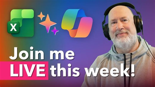 Live Show on EXCEL Formula Completion and Copilot This Week! | Chris Menard