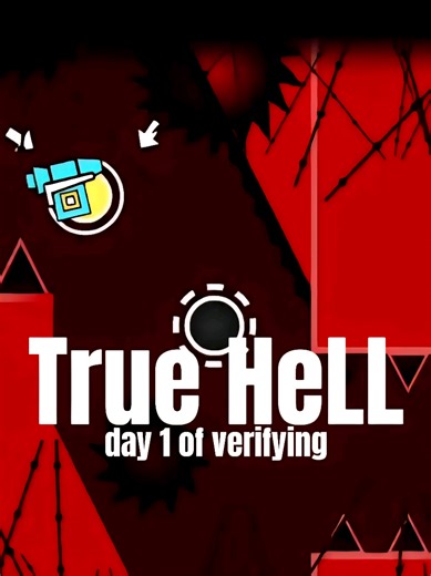 True heLL, First day of verifying i spent a thousand attempts trying to do the 33% ship part 1 time and ultimately had to nerf it in the end (i only nerfed it a little and i was able to do it) besides that this level is hard asf and so far i wanna confidently say its at least sonic wave difficulty but most likely much harder and somewhere in the top 240 similar to death corridor z. #geometrydash #heLL #buffed #gd