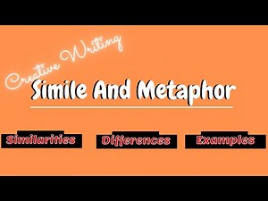 Simile And Metaphor// Creative Writing// Figurative language Devices