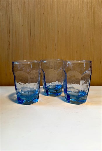 Libbey Chivalry Blue Juice Glass Tumblers, Set of 3 - Etsy