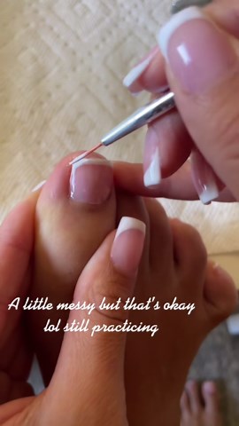 DIY Gel French Tip Pedicure at Home