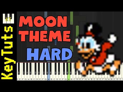 Moon Theme [DuckTales] - Hard Mode [Piano Tutorial] (Synthesia)
