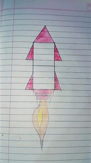 how to draw rocket 🚀 drawing | easy step by step for beginners|