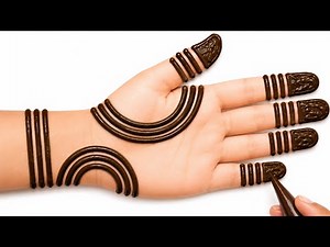 Easy front hand mehndi design | front hand mehndi design trick | full hand stylish easy mehndi desig