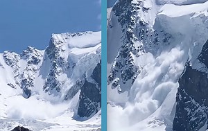 Watch: Massive Ice Serac Collapse In Switzerland