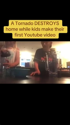 A tornado DESTROYS home while kids make their first Youtueb video #tornado #scary #destroyed #deadly #fyp