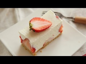 No-Bake Strawberry Cheese cake Easy Recipe : Honeykki 꿀키