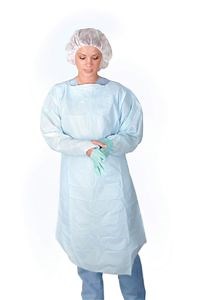 [Hot Item] Factory Price Disposable Coverall Waterproof Protective CPE Disposable Gown