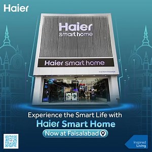24K views · 177 reactions | Global No.1 Home Appliances Company Haier brings the future to your door step. Upgrade your life style and live smartly with Haier Smart Home, launched For the First Time in Faisalabad! #Haier #LiveSmart #HaierSmartHome | Haier | Facebook
