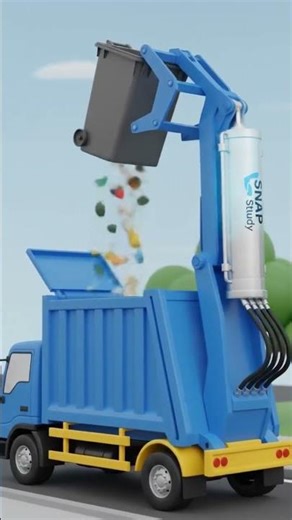 🚛 How Does a Garbage Truck’s Hydraulic System Work? ♻️ Amazing Tech!#HydraulicPower #GarbageTruck