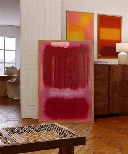 Mark Rothko Poster: Red & Pink Wall Art Print - Etsy UK