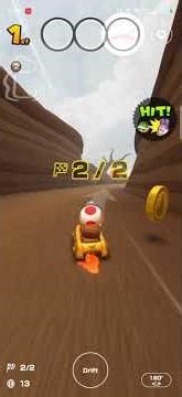 ❤ Mega Nabbit loses to Captain Toad in N64 Choco Mountain ❤ #MarioKartTour #shorts