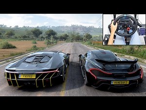 McLaren P1 & Lamborghini Centenario - Forza Horizon 5 | Logitech g29 gameplay