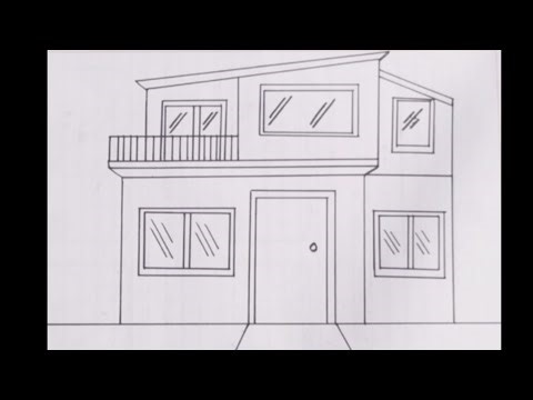 How to Draw a Modern House Step by Step | Easy House Drawing for Beginners | Simple Art Tutorial