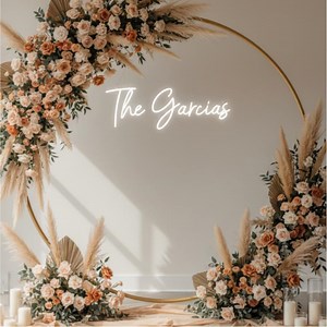 Custom Wedding Neon Sign, Personalized Backdrop Decor - Etsy