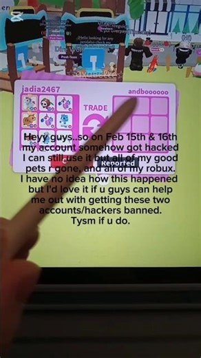 somehow got hacked...#roblox #adoptme #hackers #hacked #youtubeshorts #qxabelle