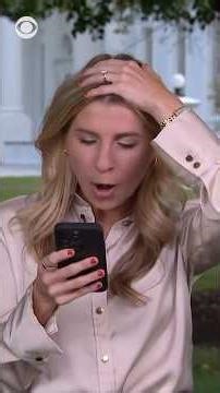 CBS News reporter Olivia Rinaldi discovers Taylor Swift is engaged to Travis Kelce #shorts