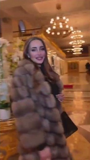 SABLE FUR COAT WITH HERMES CROCODILE BIRKIN BAG