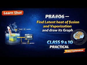 PBA#06 Physics| Temperature-Time Graph of Heating Ice & Water | Latent Heat of Fusion & Vaporization