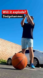 What pops a basketball?