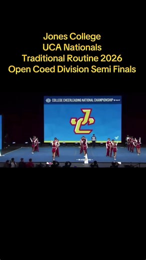 Jones College Semi Finals #collegecheer #coed #stunts #fyp #nationals