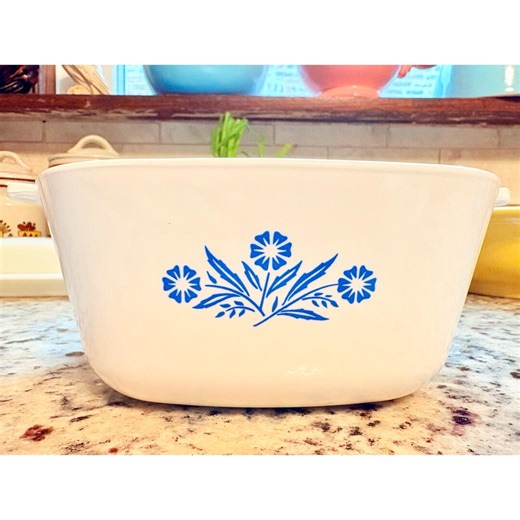 Vintage Corning Ware Casserole Dish, Blue Cornflower 1.75 Qt, Mid Century Kitchen - Etsy