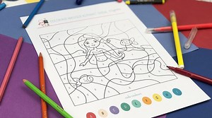 Coloriage magique Alphabet : Sirène