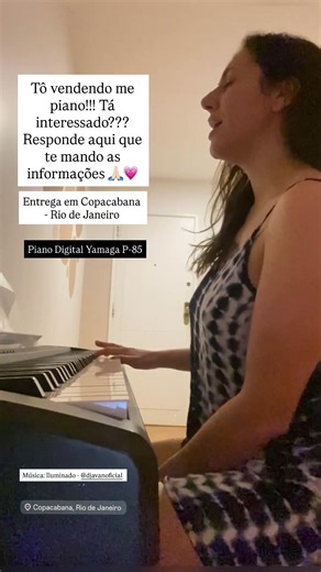 Tô vendendo meu piano, vc quer comprar?? Retirada em Copacabana. iluminado Djavan - piano digital