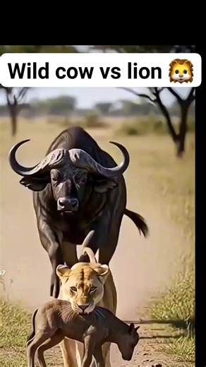 Wild ox 🐂 vs lion 🦁 watch till the end 🤔 #goodnighteveryonefollowersandnonfollowers #reelsfb #reelsgoviral #millionviewsreels #wildanimals | Ruth Mavundla