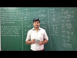 Lecture 4- Problems on undamped free vibration #1 & #2- Mod 1- Mechanical Vibrations by GURUDATT.H.M
