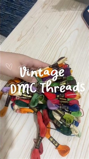 Scored vintage DMC threads + some discontinued colors 😍 #crossstitch #dmc #vintagefinds