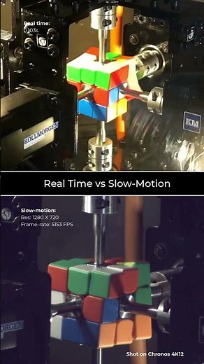 Fastest Rubik’s Cube-Solving Robot | Shot on Chronos 4K12 #short