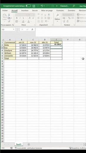 Comment utiliser la fonction SOMME automatiquement sur Excel (Turoriel)
