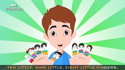 Edewcate english rhymes | Ten Little Fingers