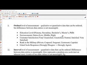 Levels of Measurement