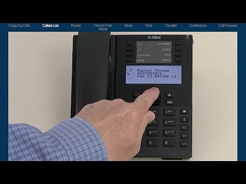 Mitel 6865i Phone: How to Use the Callers List