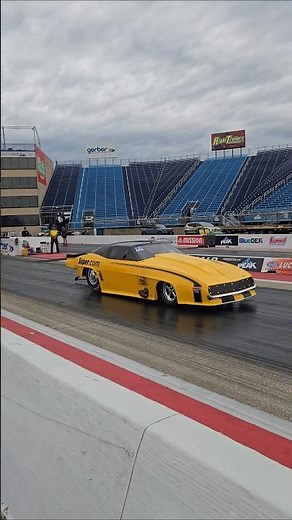 Jeff Lutz has the fastest test pass of the day at 6.37 in a sketchy pass! Hot Rod Drag Week 2026