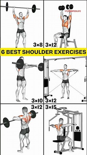 6 Best Shoulder Exercises for Bigger Delts | Complete Shoulder Workout Routine #shoulderworkout