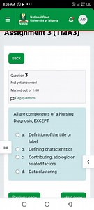All are components of a Nursing Diagnosis, EXCEPTa. Definitio... | Filo