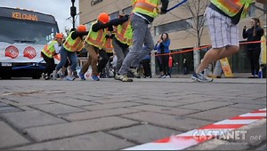 Uniting to pull a bus