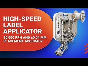 High-Speed Pressure Sensitive Label Applicator | 30,000 PPH | ±0.04 mm Accuracy | Zero Downtime