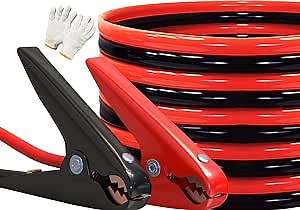 AUTOGEN Heavy Duty Jumper Cables, Booster Cables 1 Gauge 25Feet 900AMP Automotive Jumper Cables Kit for Car, SUV, and Trucks with Professional Clamps and Carrying Bag