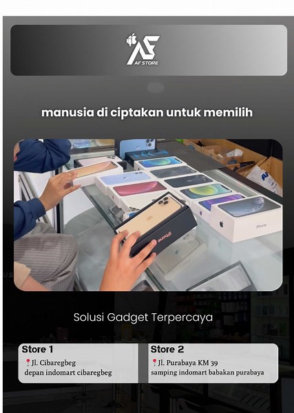 pilihan emang sulit! apalagi milih hp di af store bikin ragu bikin bimbang soalnya semuanya menarik! pengen semuanyaa!!!🥹 -Solusi Gadget Terpercaya 📍Purabaya-sukabumi, dekat desa purabaya. #afstore #solusigadgetterpercaya #sukabumi #purabaya #sagaranten