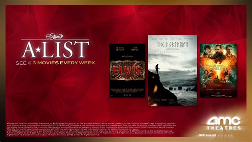 3.2K views · 62 reactions | Join A-List now for just $0.99+tax! This exclusive first-month offer gets you all our best benefits for a low, monthly fee, including seeing up to 3 movies every week with free online reservations. https://amc.film/2YcmOoj | AMC Theatres | Facebook
